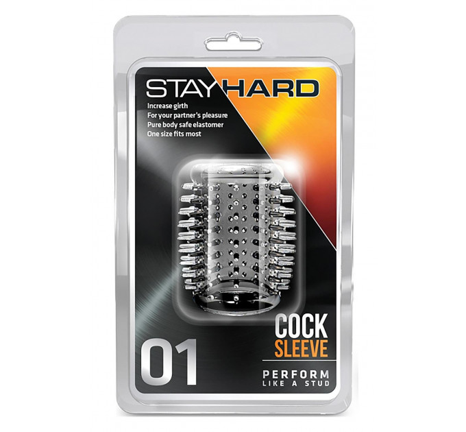 Насадка STAY HARD-COCK Sleeve 01, CLEAR