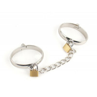 Оковы на ноги металлические DS Fetish с цепью и замочками