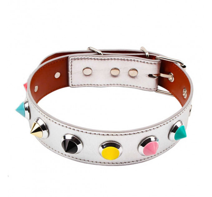 Ошейник с шипами Chisa Behave! Collar With Thorns, белый