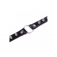 Ошейник с шипами Collar black with metal spikes