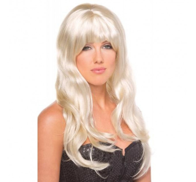 Перука довга Кучерява з чубчиком Fetish Hair світлий блонд, 60 см
