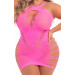 Платье Pink Lipstick с разрезами, розовый, XL/3XL