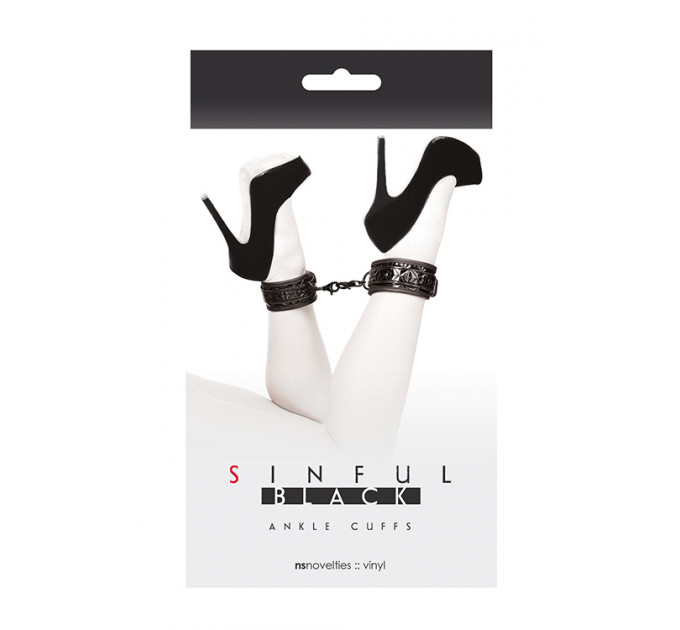 Поножи NS Novelties SINFUL BLACK ANKLE CUFFS