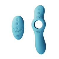 Смарт-вибратор для пар Zalo Jessica Set с управлением с телефона и пультом BLUE