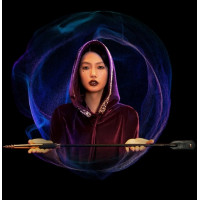 Стек из итальянской кожи UPKO Black Label Collection, позолота и чешский цирконий, ручная работа