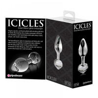 Скляна анальна пробка Pipedream Icicles No 44 прозора