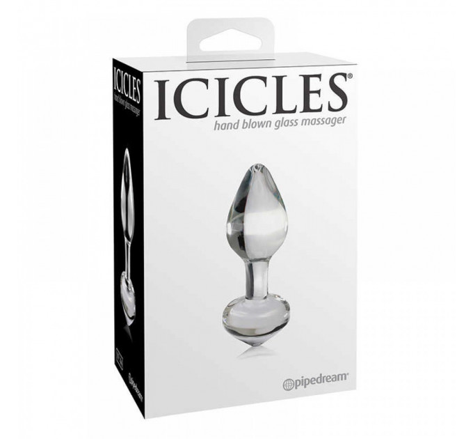 Скляний анальний затор Pipedream Icicles No 44 Dildo Dildo Glass