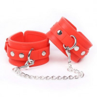 Силіконові манжети DS Fetish Silicone hand cuff red