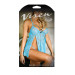 Пеньюар кружевной с трусиками Vixen Kiss Tell голубой, S/M