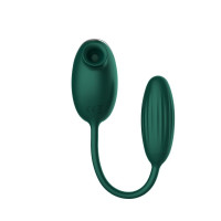 Ваккумный стимулятор с виброяйцом High End Suction Love Egg GREEN