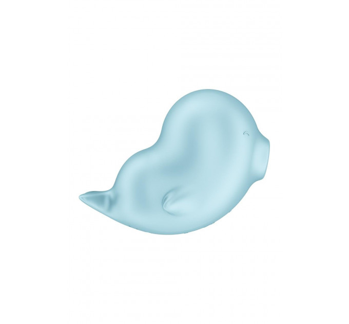 Вакуумный стимулятор Satisfyer Sassy Seal с вибрацией, голубой, 9.5 см