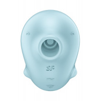 Вакуумный стимулятор Satisfyer Sassy Seal с вибрацией, голубой, 9.5 см