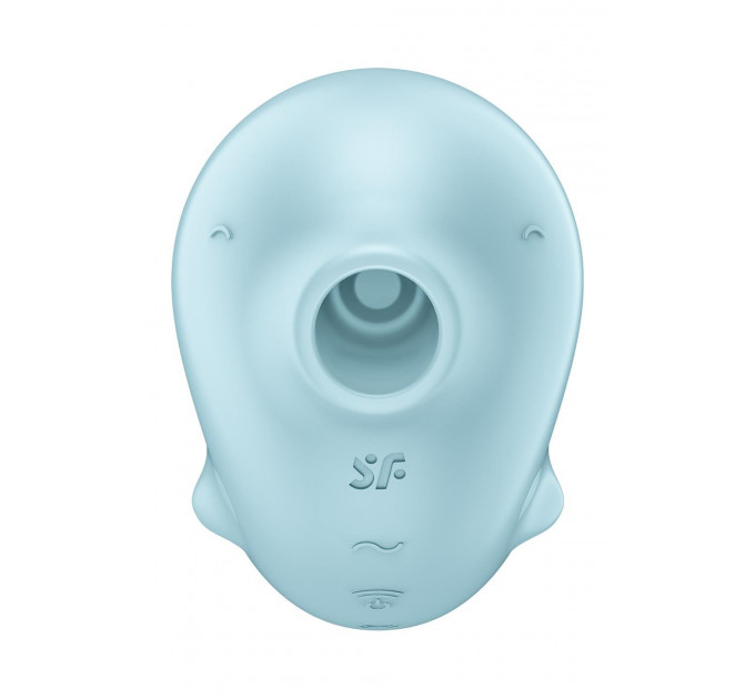 Вакуумный стимулятор Satisfyer Sassy Seal с вибрацией, голубой, 9.5 см