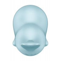 Вакуумный стимулятор Satisfyer Sassy Seal с вибрацией, голубой, 9.5 см