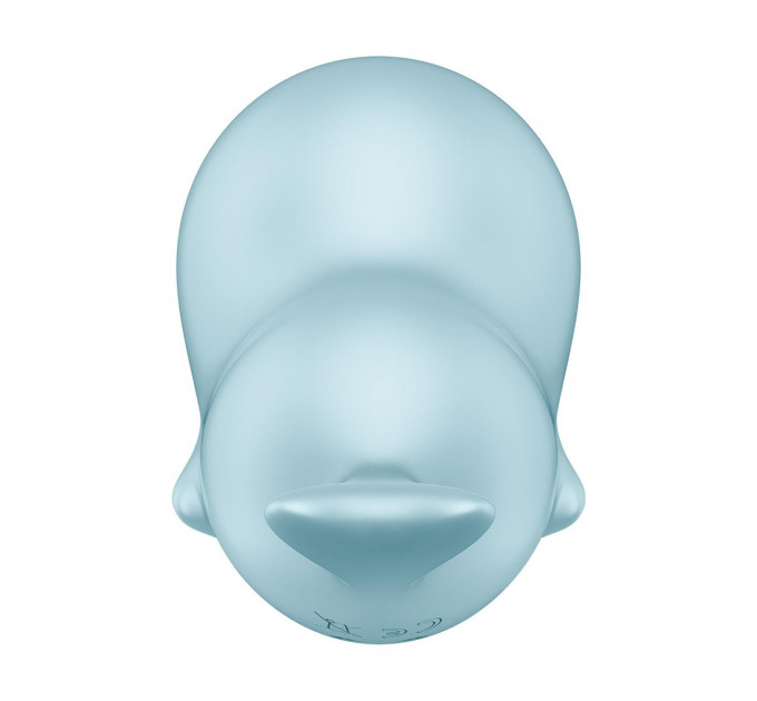 Вакуумный стимулятор Satisfyer Sassy Seal с вибрацией, голубой, 9.5 см