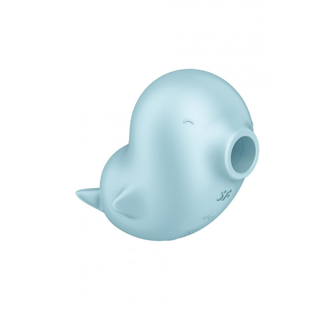 Вакуумный стимулятор Satisfyer Sassy Seal с вибрацией, голубой, 9.5 см