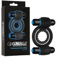 Эрекционное кольцо с вибрацией Vibrating Double C-Ring - Black