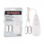 Виброяйца с пультом Cisa Hi-Basic Double Play Bullets, серебристые
