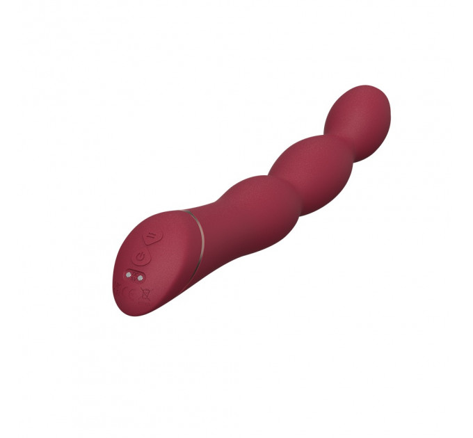 Вибратор классический гибкий Chisa Lust Ripple Lapper, бордовый
