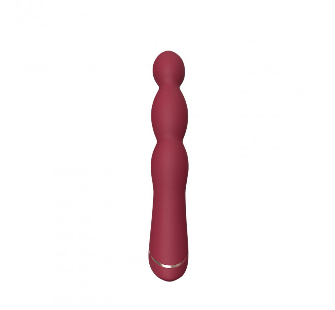 Вибратор классический гибкий Chisa Lust Ripple Lapper, бордовый