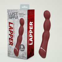 Вибратор классический гибкий Chisa Lust Ripple Lapper, бордовый