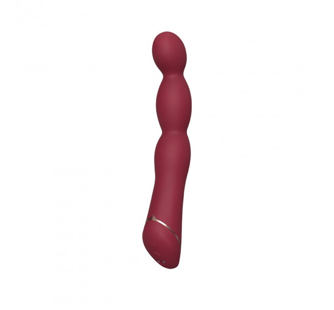 Вибратор классический гибкий Chisa Lust Ripple Lapper, бордовый