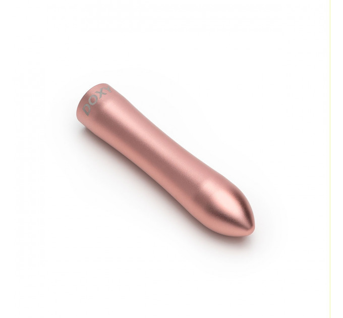 Вибропуля DOXY Rechargeable Vibrator с металлическим чехлом-колбой, розовая