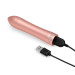 Вибропуля DOXY Rechargeable Vibrator с металлическим чехлом-колбой, розовая
