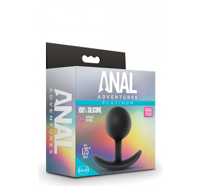 Анальний плаг Blush з внутрішнім кулькою Adventures Platinum Silicone Vibra