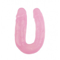 Фаллоимитатор реалистичный двойной Chisa Hi-Rubber 14, розовый