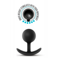 Анальний плаг Blush з внутрішнім кулькою Adventures Platinum Silicone Vibra