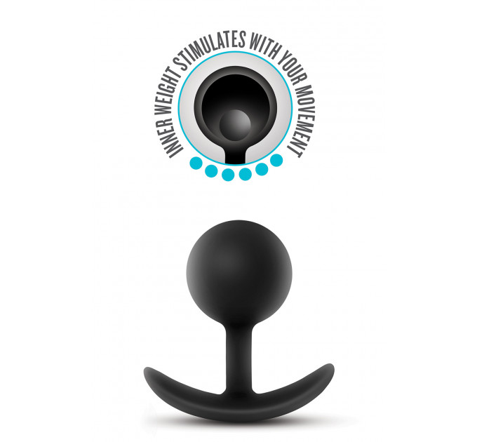 Анальний плаг Blush з внутрішнім кулькою Adventures Platinum Silicone Vibra