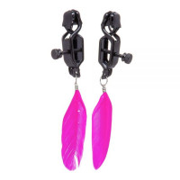 Затискачі на соски Lucky Bay Nipple play з рожевими пір'ячками