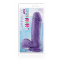 Фалоімітатор кібершкіра au NATUREL bold HERO 8INCH DILDO PURPLE