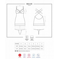 Сорочка Obsessive 860-CHE-3 chemise & thong red L/XL