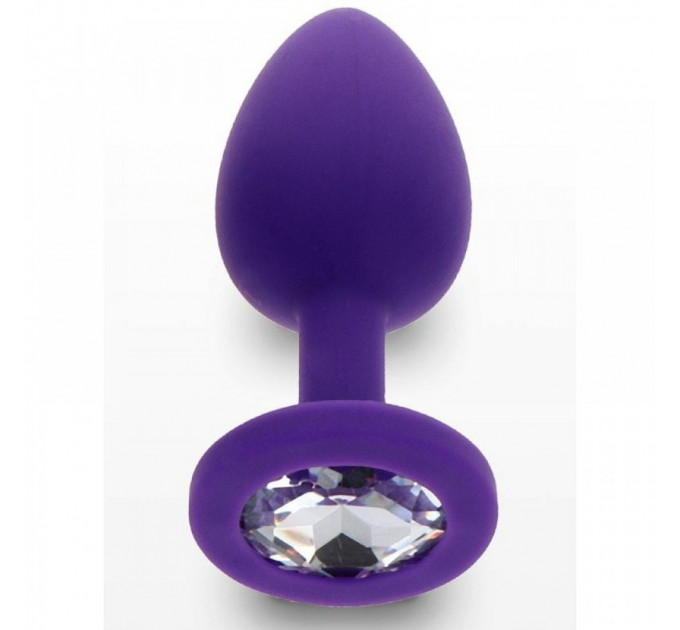 Анальная пробка S с кристаллом Toy Joy, фиолетовая, 7 х 2.5 см
