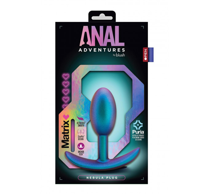 Анальний плаг, бірюзовий ANAL ADVENTURES MATRIX NEBULA PLUG