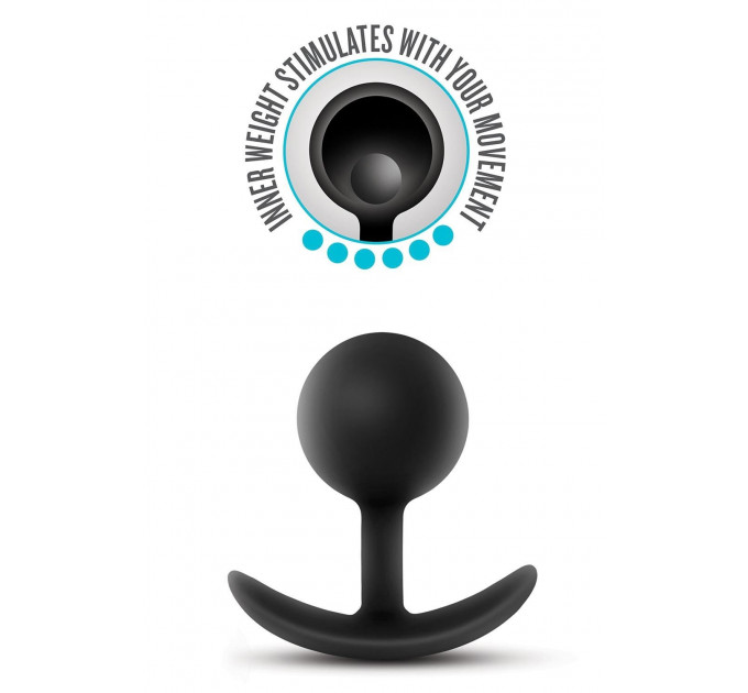 Анальний плаг Blush з внутрішнім кулькою Adventures Platinum Silicone Vibra