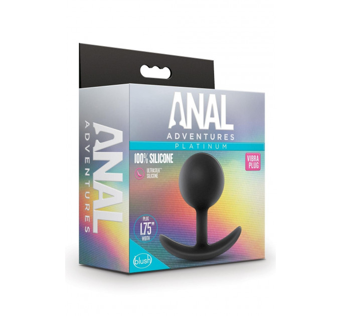 Анальний плаг Blush з внутрішнім кулькою Adventures Platinum Silicone Vibra