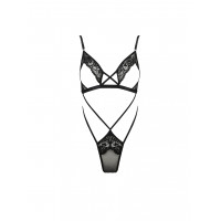 Боди с открытой грудью DIABOLINA BODY black S/M - Passion
