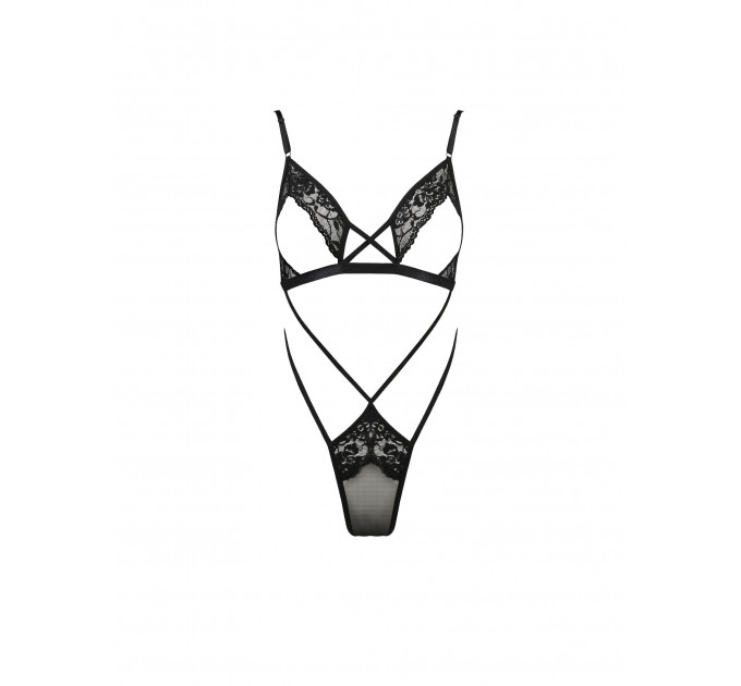 Боді з відкритими грудьми DIABOLINA BODY black S/M - Passion