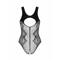 Боди с открытым доступом Obsessive Teddy B335, кружевное, черное, S/M/L
