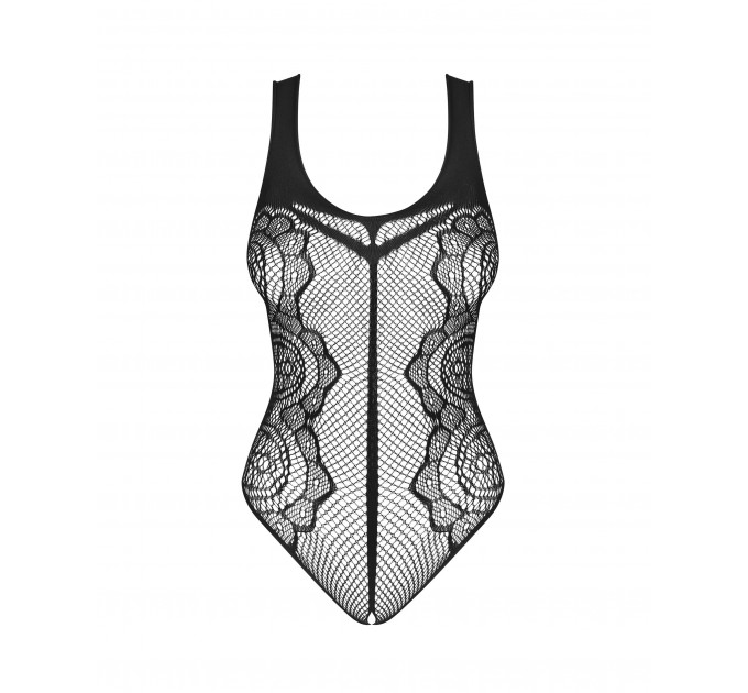 Боди с открытым доступом Obsessive Teddy B335, кружевное, черное, S/M/L