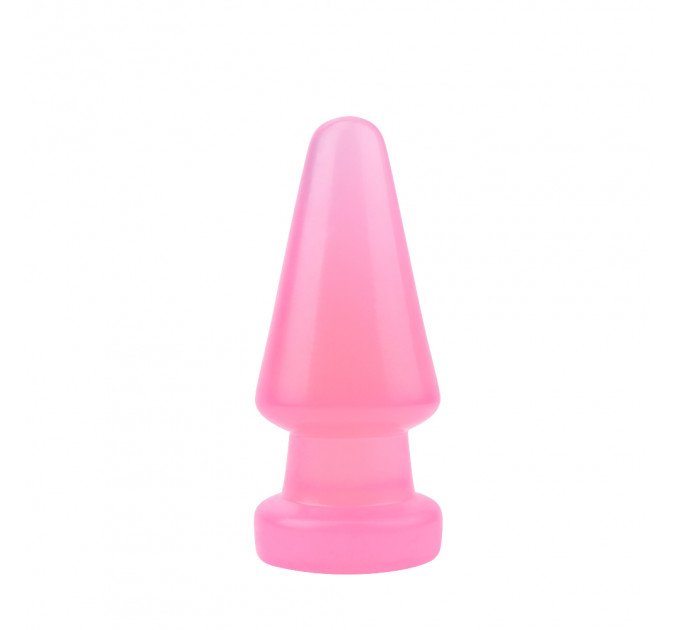 Анальная пробка-конус гигантская Chisa HI-Rubber, розовая