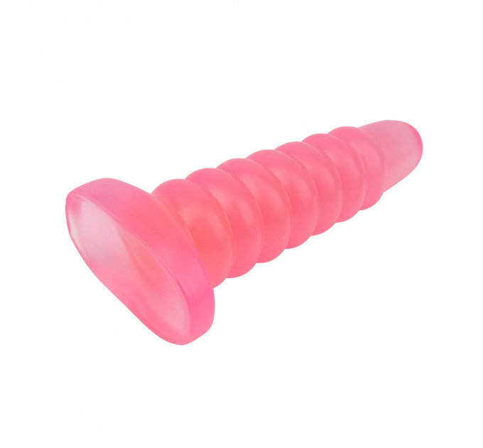 Большая анальная пробка Chisa Hi-Rubber Chubby розовая