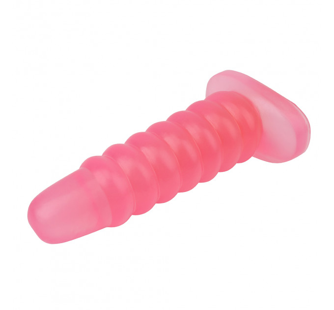 Большая анальная пробка Chisa Hi-Rubber Chubby розовая