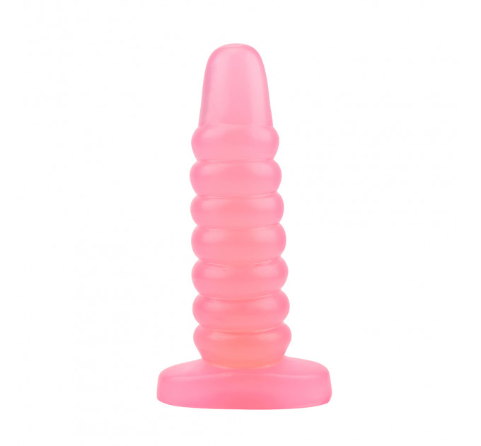 Большая анальная пробка Chisa Hi-Rubber Chubby розовая