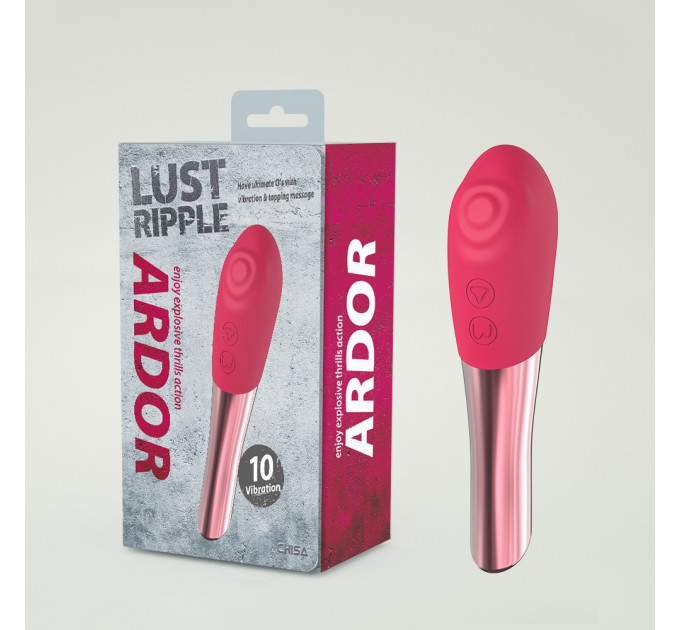 Двостороння віброкуля Chisa Lust Ripple Ardor з пульсуючою головкою, рожевий