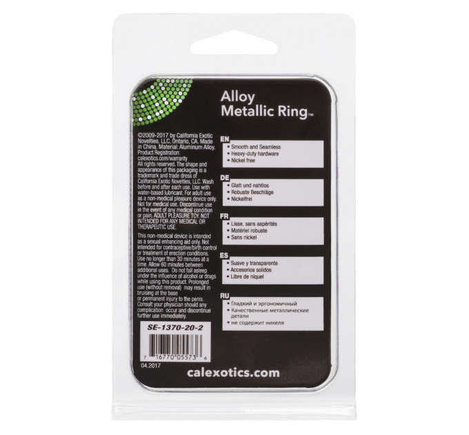Эрекционное кольцо California Exotic Novelties Alloy Metallic Ring