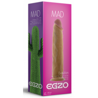 Фаллоимитатор реалистичный EGZO Mad Evolution Ciberskin Great Lover на присоске, телесный